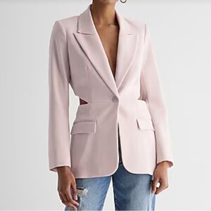 Express Cutout Detail Blazer in Soft Blush